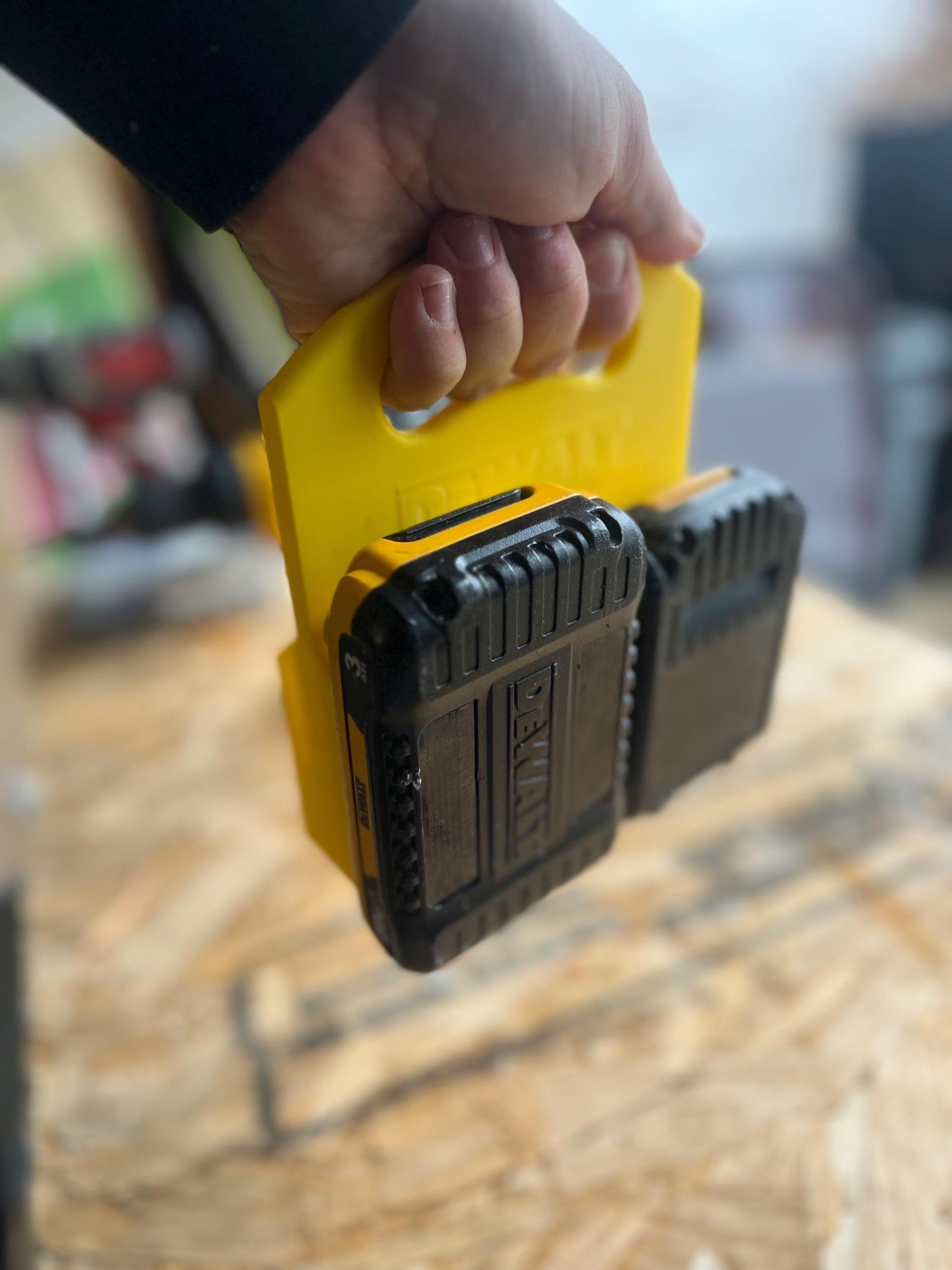 Dewalt 20V Battery Carrier| 2 Sided Caddy Holds Up to 4 20V Batteries