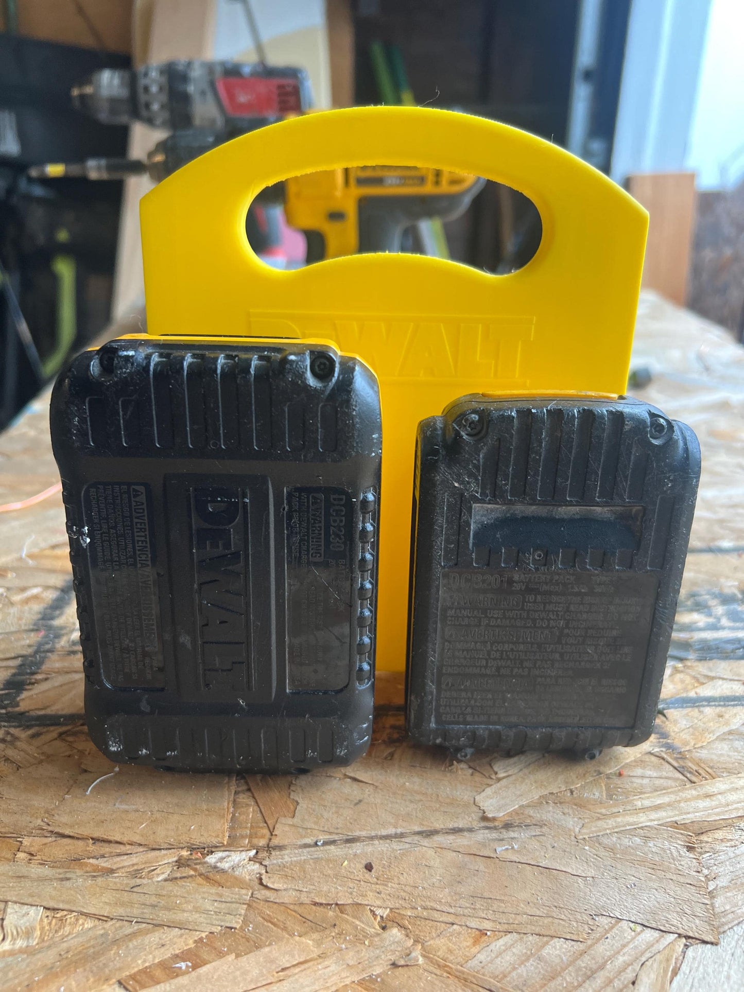 Dewalt 20V Battery Carrier| 2 Sided Caddy Holds Up to 4 20V Batteries