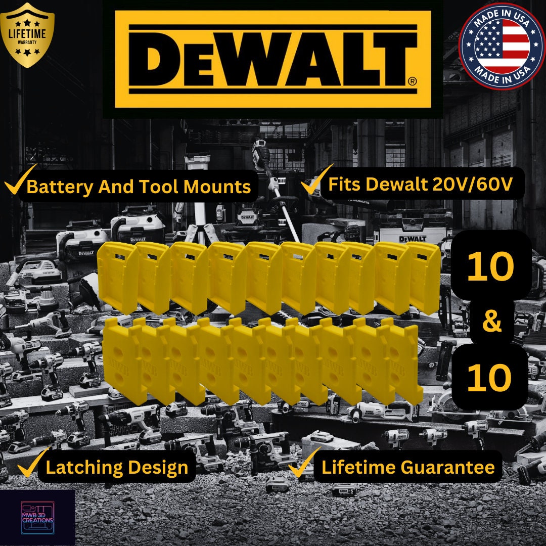 20 Piece Combo Pack DeWALT 20V/60V Tool and Battery MOUNT/HANGER/HOLDER