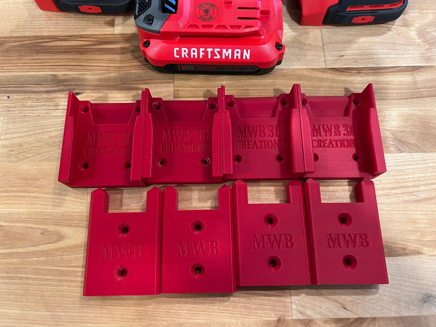 Craftsman V20 Tool and Battery Mounts Combo Pack - Organizers for Craftsman Power Tools and Batteries.