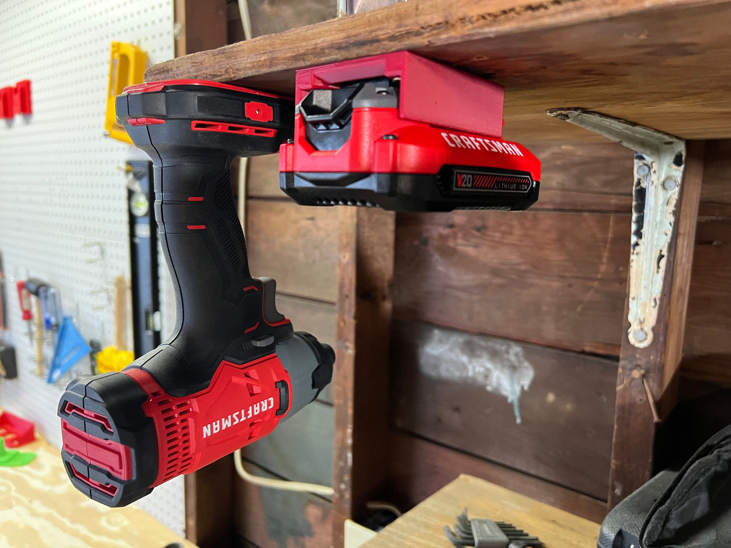 Craftsman V20 Tool and Battery Mounts Combo Pack - Organizers for Craftsman Power Tools and Batteries.