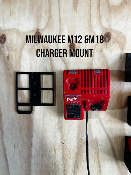 Wall Mount Bracket for Milwaukee M12/M18 Charger 48-59-1812 | Durable 3D Printed Organizer