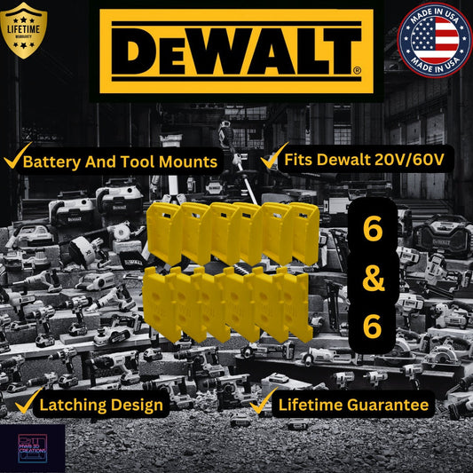 6/6 Combo Pack DeWALT 20V/60V Tool and Battery MOUNT/HANGER/HOLDER