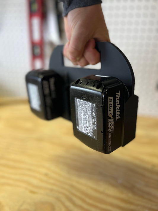 Makita 18V Battery Caddy | Carrying Case | Battery Holder | Holds 6 Makita Batteries
