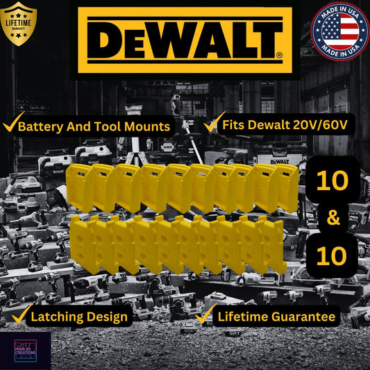20 Piece Combo Pack DeWALT 20V/60V Tool and Battery MOUNT/HANGER/HOLDER