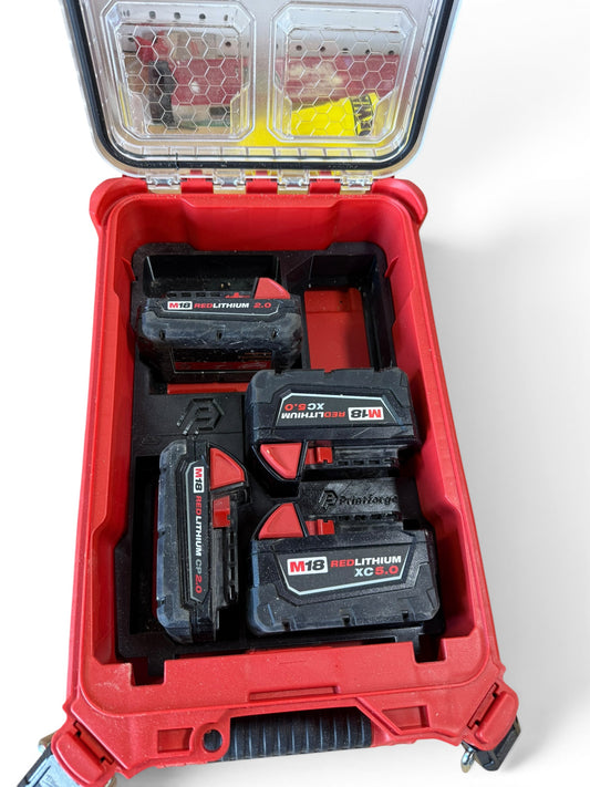 Milwaukee M18 Battery Packout Insert – Fits 5 M18 5.0 Batteries