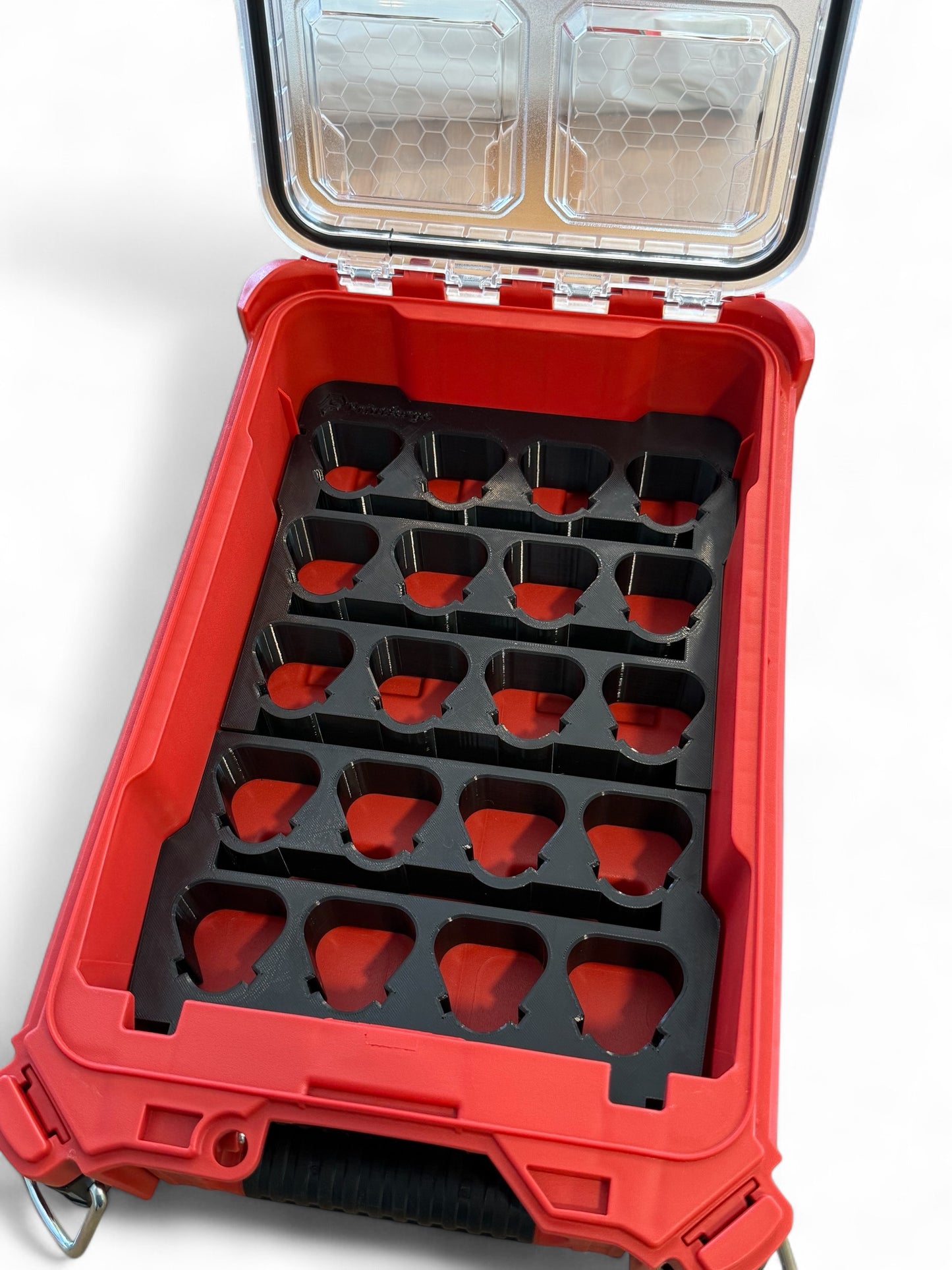 M12 Battery Insert For Milwaukee Packout Compact Organizer - Store up to 20 Batteries