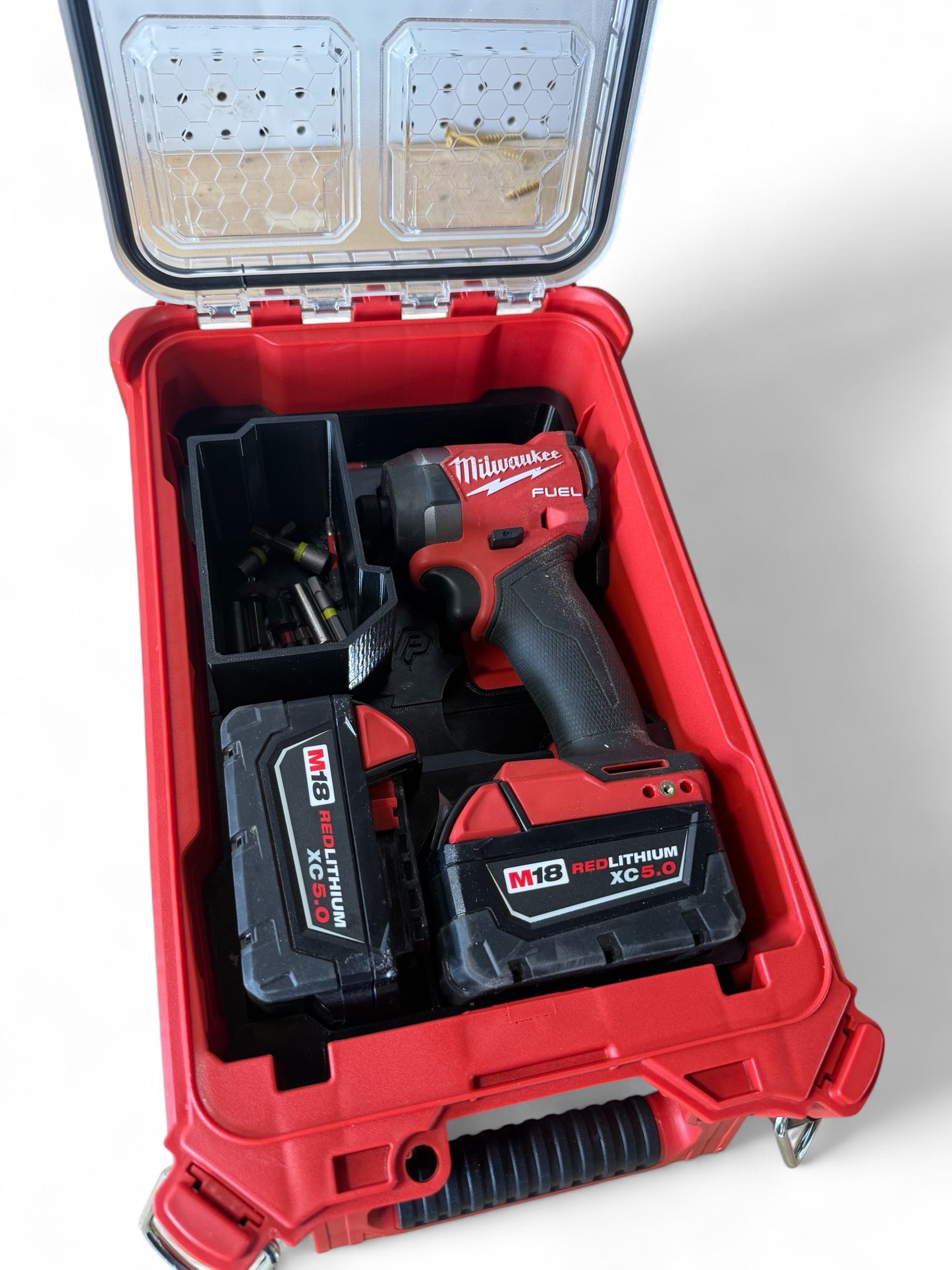 Milwaukee M18 Impact Driver Packout Insert – Fits 2 M18 Batteries & Accessories