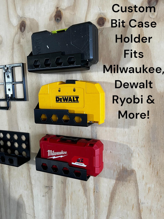 Custom Bit Case Holder | Compatible with Milwaukee, DeWalt, Ryobi & More