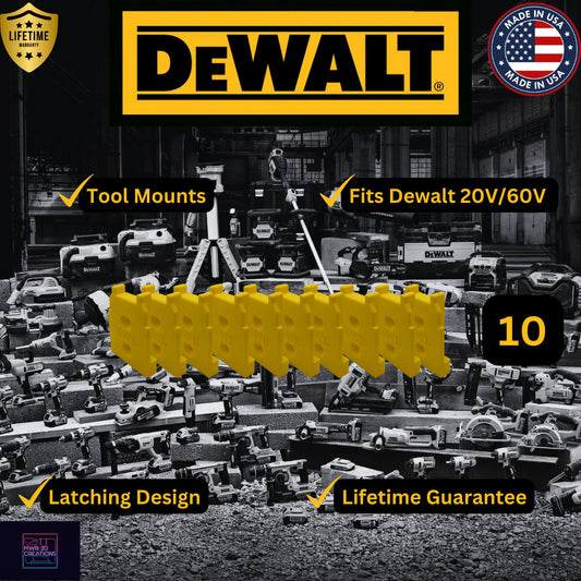 10 Piece Combo Pack DeWALT 20V/60V Tool MOUNTS/HANGERS/HOLDERS